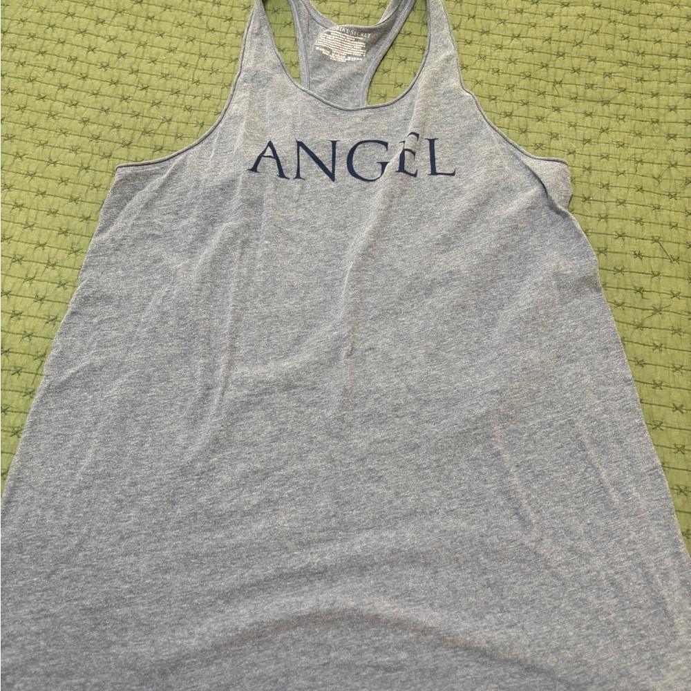 Angel Graphic Racerback Sleepshirt or Swim Coverup - Light Gray